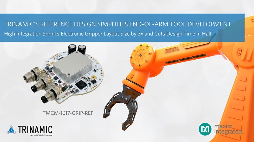 TRINAMIC’S OPEN-SOURCE REFERENCE DESIGN SHRINKS AND SPEEDS DEVELOPMENT OF END-OF-ARM TOOLING